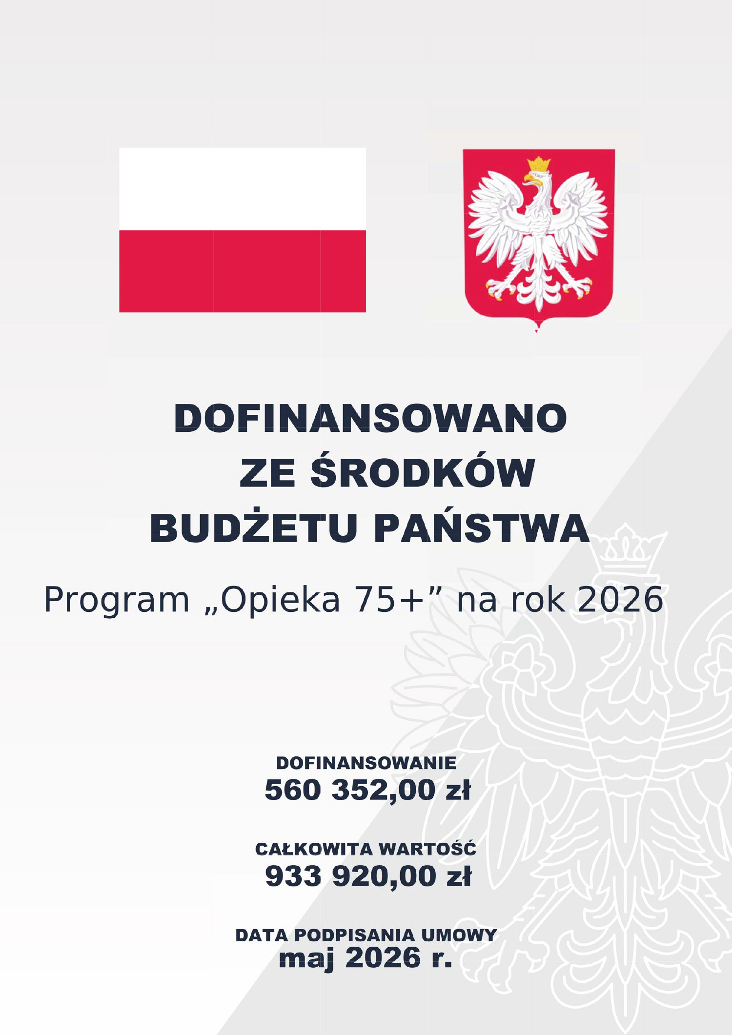 Plakat Opieka 75